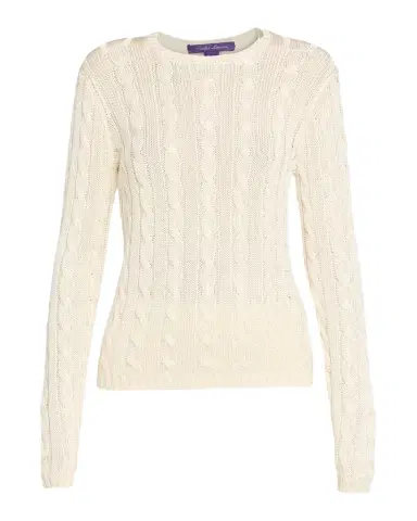 Ralph Lauren Collection Cable-Knit Silk Crewneck Sweater | Thumbnail 1
