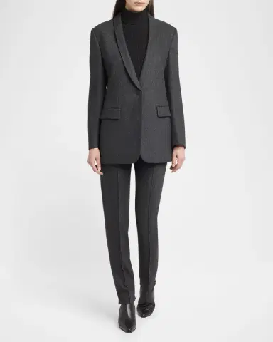 Giorgio Armani Cashmere Flannel Single-Breasted Blazer | Thumbnail 2 Giorgio Armani Cashmere Flannel Single-Breasted Blazer | Thumbnail 2