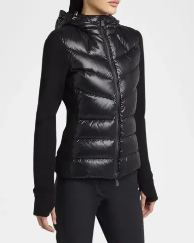 Moncler Grenoble Padded Down Zip-Up Hoodie Cardigan | Thumbnail 4