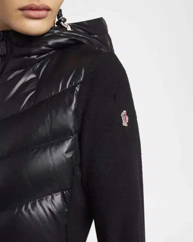 Moncler Grenoble Padded Down Zip-Up Hoodie Cardigan | Thumbnail 5