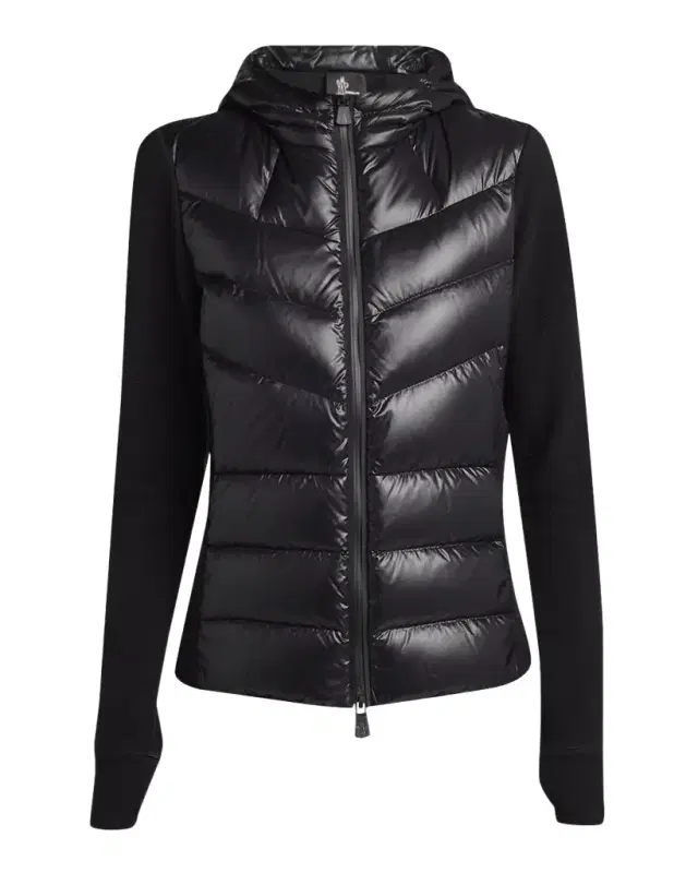 Moncler Grenoble Padded Down Zip-Up Hoodie Cardigan