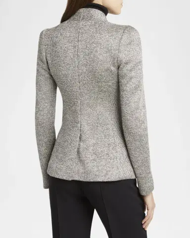 Giorgio Armani Textured Jersey Jacquard Single-Breasted Blazer | Thumbnail 3