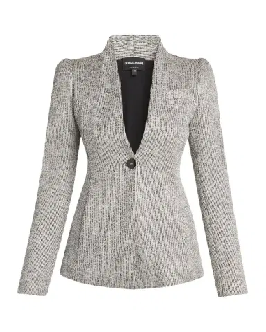 Giorgio Armani Textured Jersey Jacquard Single-Breasted Blazer | Thumbnail 1