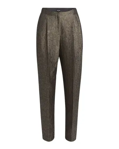Giorgio Armani Geo Silk Jacquard Tapered-Leg Trousers | Thumbnail 1