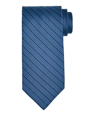 Stefano Ricci Men's Houndstooth Diagonal Stripe Silk Tie | Thumbnail 1 Stefano Ricci Men's Houndstooth Diagonal Stripe Silk Tie | Thumbnail 1