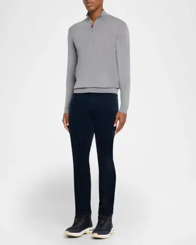 Kiton Men's Wool Half-Zip Sweater | Thumbnail 2