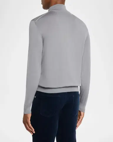 Kiton Men's Wool Half-Zip Sweater | Thumbnail 3