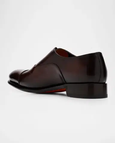 Santoni Men's Isaac Cap-Toe Leather Oxford Shoes | Thumbnail 4
