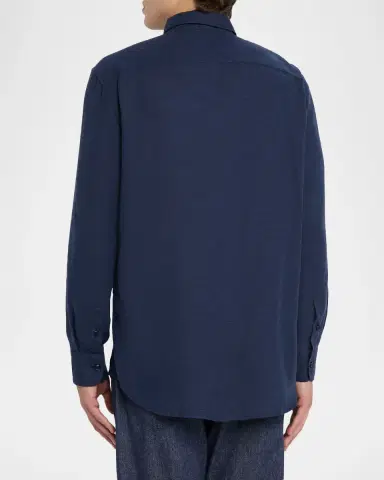 Brioni Men's Cotton and Cashmere Sport Shirt | Thumbnail 3