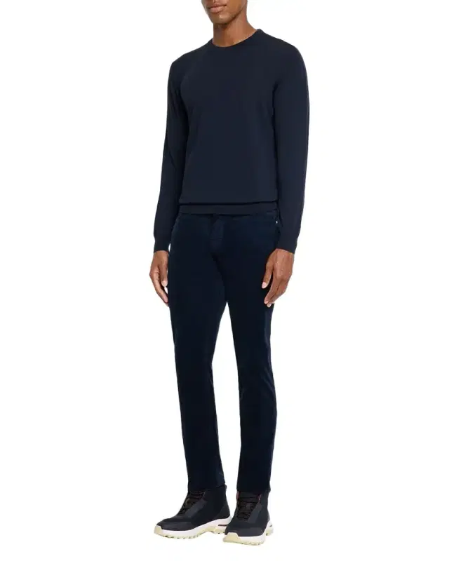 Men 's 14 Micron Wool Crewneck Sweater