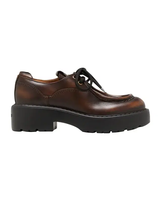Miu Miu Leather Casual Derby Loafers