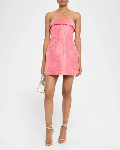 Rebecca Vallance Petra Strapless Jacquard Corset Mini Dress | Thumbnail 2