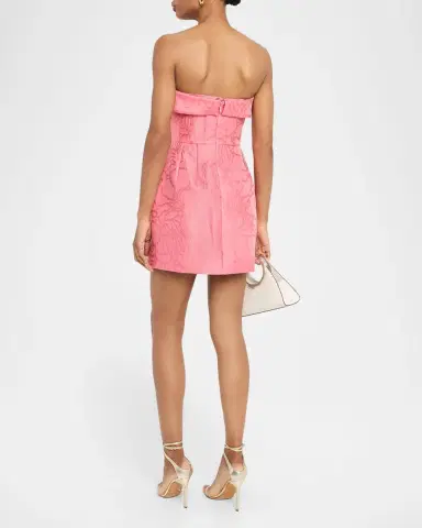 Rebecca Vallance Petra Strapless Jacquard Corset Mini Dress | Thumbnail 3