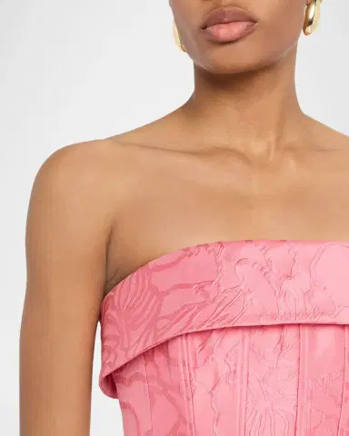 Rebecca Vallance Petra Strapless Jacquard Corset Mini Dress | Thumbnail 5