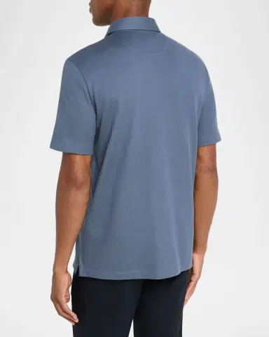 Brioni Men's Jersey Pique Polo Shirt | Thumbnail 2