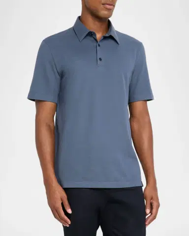 Brioni Men's Jersey Pique Polo Shirt | Thumbnail 3