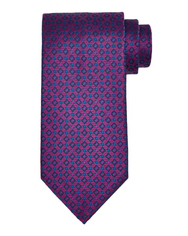 Men's Woven Squares Silk Tie