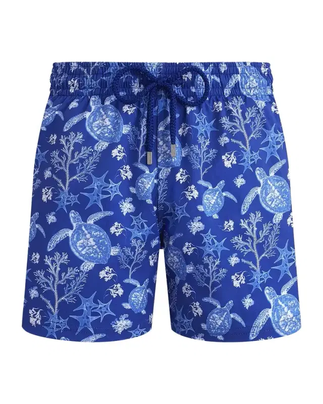 Vilebrequin Men's Stretch X-Ray Turtles Swim Trunks