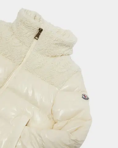 Moncler Girl 's Dima Textured-Yoke Down Jacket | Thumbnail 3