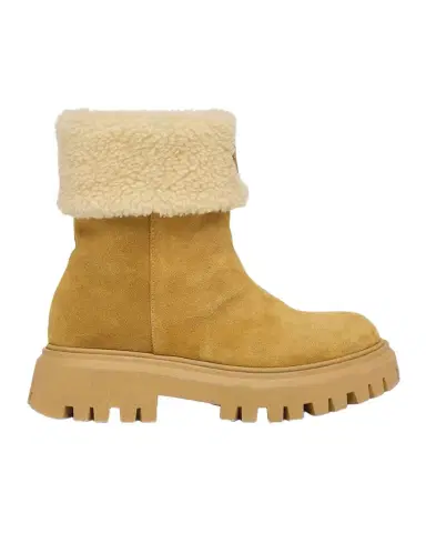 Moncler Girl's Petit Aurea Suede Shearling Mid-Ankle Boots, Toddler/Kids | Thumbnail 1