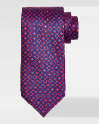 Stefano Ricci Men's Squared Flower Silk Tie | Thumbnail 2