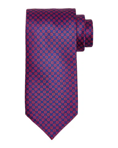 Stefano Ricci Men's Squared Flower Silk Tie | Thumbnail 1