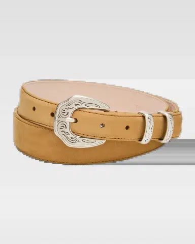 Simonnot Godard Men 's Western Nubuck Suede Belt | Thumbnail 2