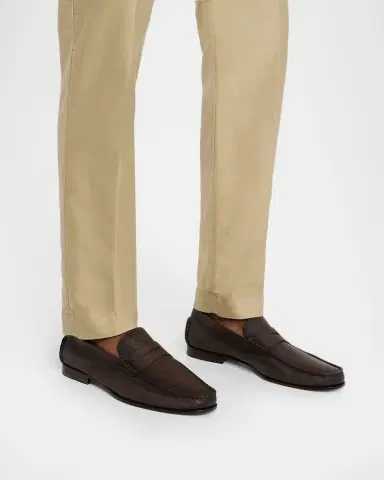 Santoni Men's Ikangia Leather Penny Loafers | Thumbnail 2 Santoni Men's Ikangia Leather Penny Loafers | Thumbnail 2