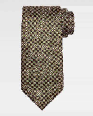 Stefano Ricci Men's Connected Medallion Silk Tie | Thumbnail 2