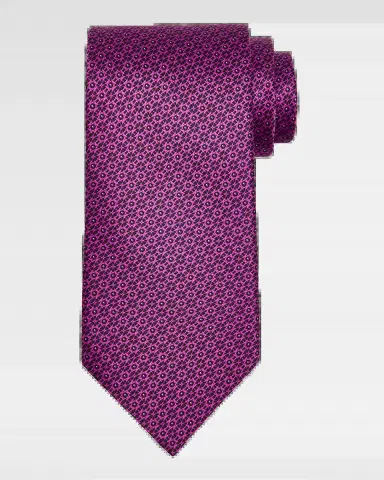 Stefano Ricci Men 's Tonal Geometric Silk Tie | Thumbnail 2