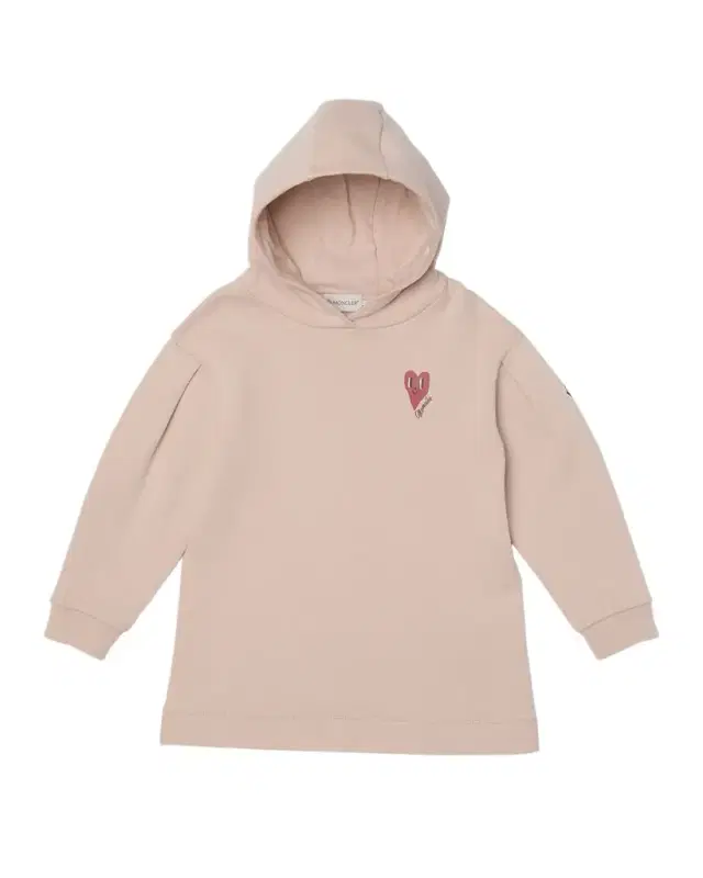 Girl 's Heart Logo-Print Hooded Sweatshirt Dress