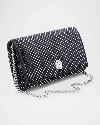 MICHELLE WILHITE Olivia Flap Rhinestone Clutch Bag | Thumbnail 3