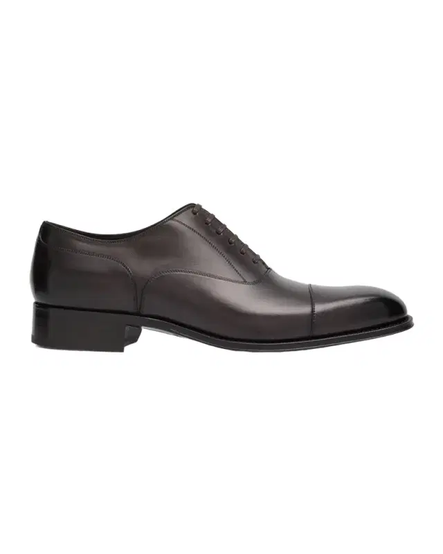 TOM FORD Men 's Claydon Burnished Leather Derby Shoes