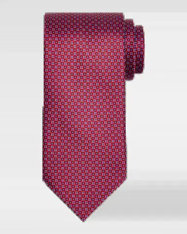 Stefano Ricci Men's Connected Geo Floral Silk Tie | Thumbnail 2