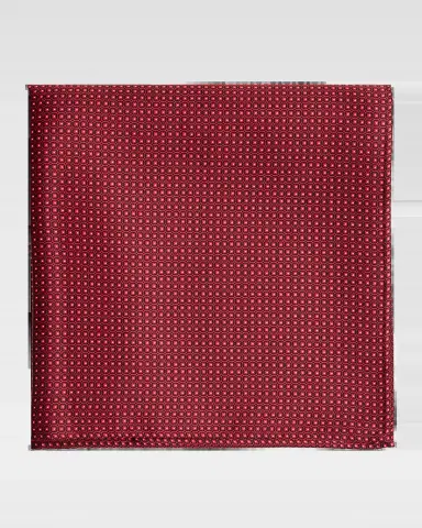 Stefano Ricci Men's Micro-Geometric Silk Pocket Square | Thumbnail 2