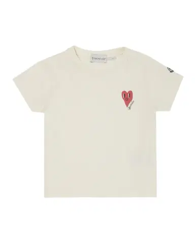 Moncler Girl's Heart Logo-Print Short-Sleeve T-Shirt | Thumbnail 1 Moncler Girl's Heart Logo-Print Short-Sleeve T-Shirt | Thumbnail 1