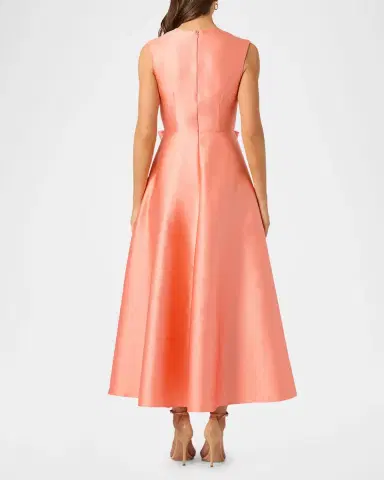 Shoshanna Leo Sleeveless Bow-Front Maxi Dress | Thumbnail 3