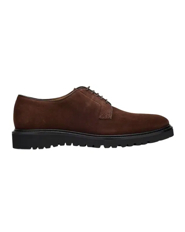 Giorgio Armani Men 's Suede Rubber-Sole Derby Shoes