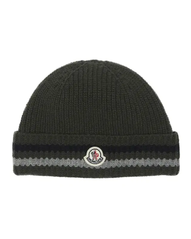 Moncler Boy 's Wool Knit ogo Beanie