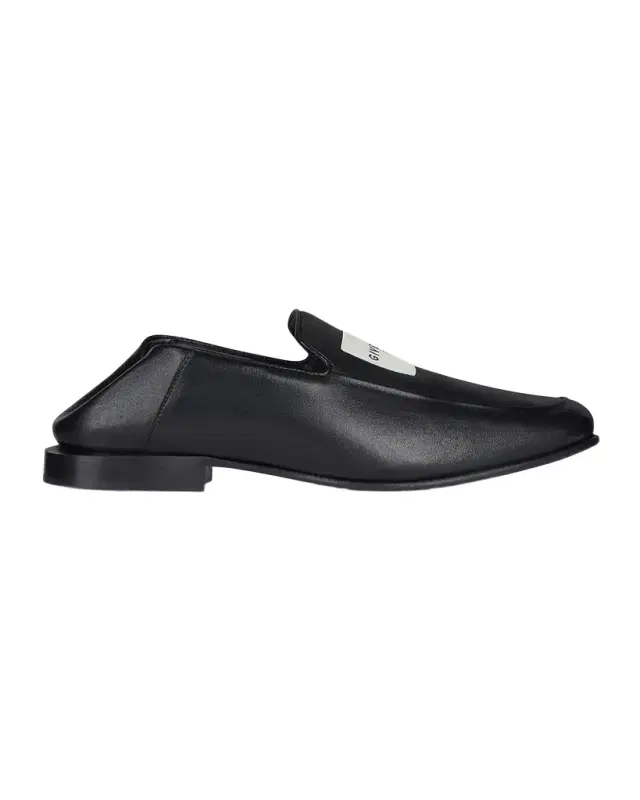 Logo Label Leather Loafers