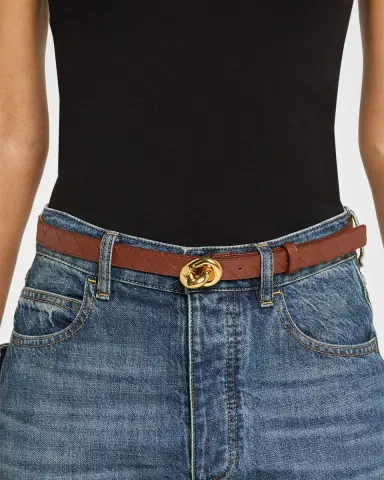 Bottega Veneta Intrecciato Leather Knot Belt | Thumbnail 2