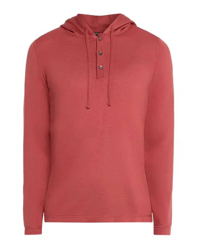 Kiton Men 's Cashmere and Silk Half-Placket Hoodie