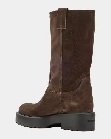 Miu Miu Suede Tall Moto Boots | Thumbnail 3