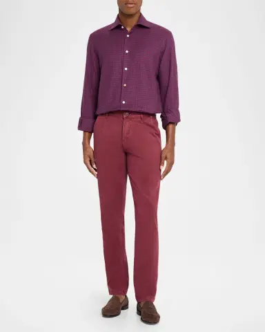 Kiton Men 's Straight Fit Flat-Front Pants | Thumbnail 2 Kiton Men 's Straight Fit Flat-Front Pants | Thumbnail 2