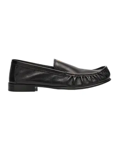 Miu Miu Ruched Leather Mocassin Loafers | Thumbnail 1