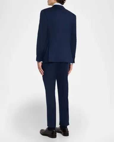 Emporio Armani Men 's 130s Wool Micro-Herringbone Peak Lapel G Line Suit | Thumbnail 3 Emporio Armani Men 's 130s Wool Micro-Herringbone Peak Lapel G Line Suit | Thumbnail 3