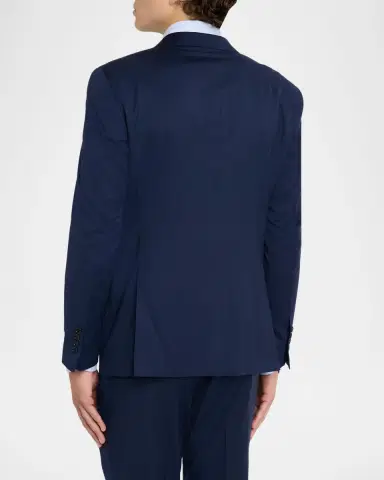 Emporio Armani Men 's 130s Wool Micro-Herringbone Peak Lapel G Line Suit | Thumbnail 5 Emporio Armani Men 's 130s Wool Micro-Herringbone Peak Lapel G Line Suit | Thumbnail 5