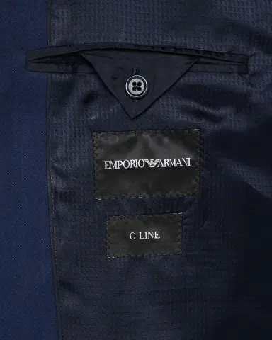 Emporio Armani Men 's 130s Wool Micro-Herringbone Peak Lapel G Line Suit | Thumbnail 7 Emporio Armani Men 's 130s Wool Micro-Herringbone Peak Lapel G Line Suit | Thumbnail 7