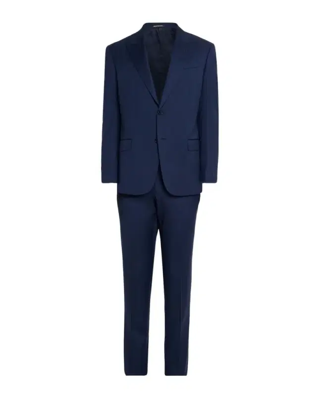 Emporio Armani Men 's 130s Wool Micro-Herringbone Peak Lapel G Line Suit