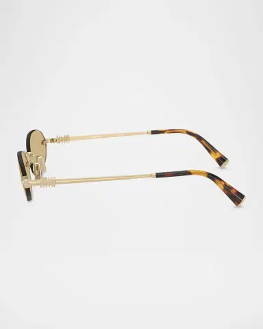 Miu Miu MU A54S Metal Oval Sunglasses | Thumbnail 2 Miu Miu MU A54S Metal Oval Sunglasses | Thumbnail 2